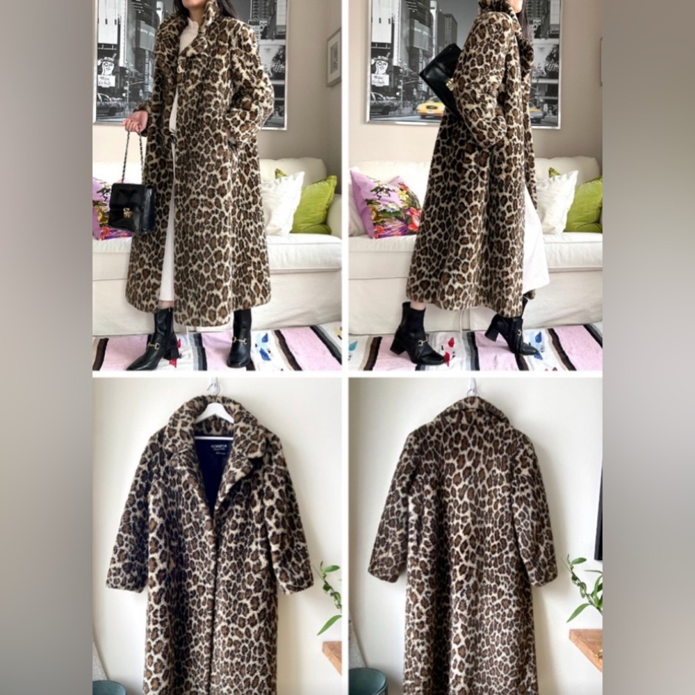 Vintage Olympia Leopard Print Long Coat - Picture 2 of 16